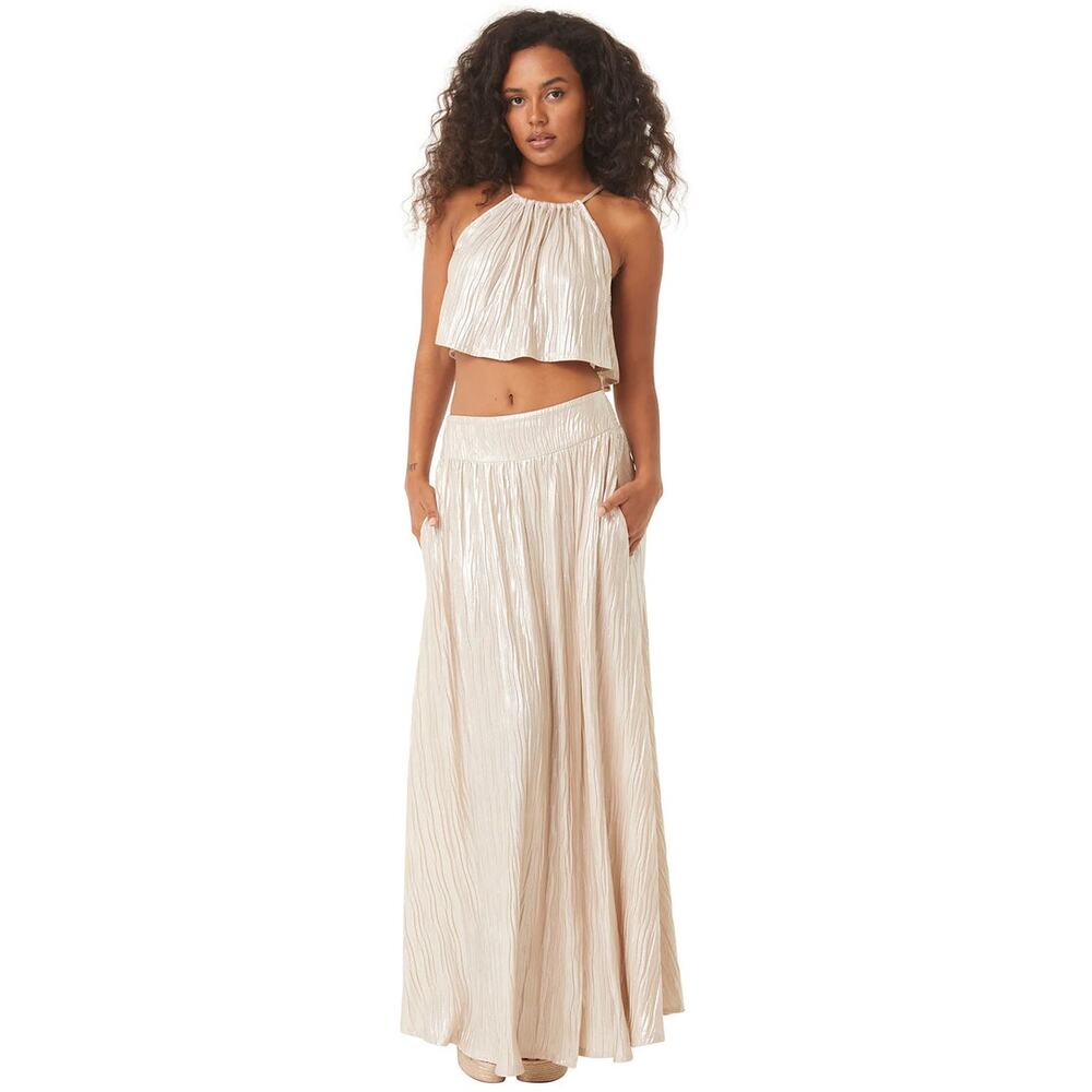$310 Misa Los Angeles Balena Skirt Mother of Pearl Size XXS